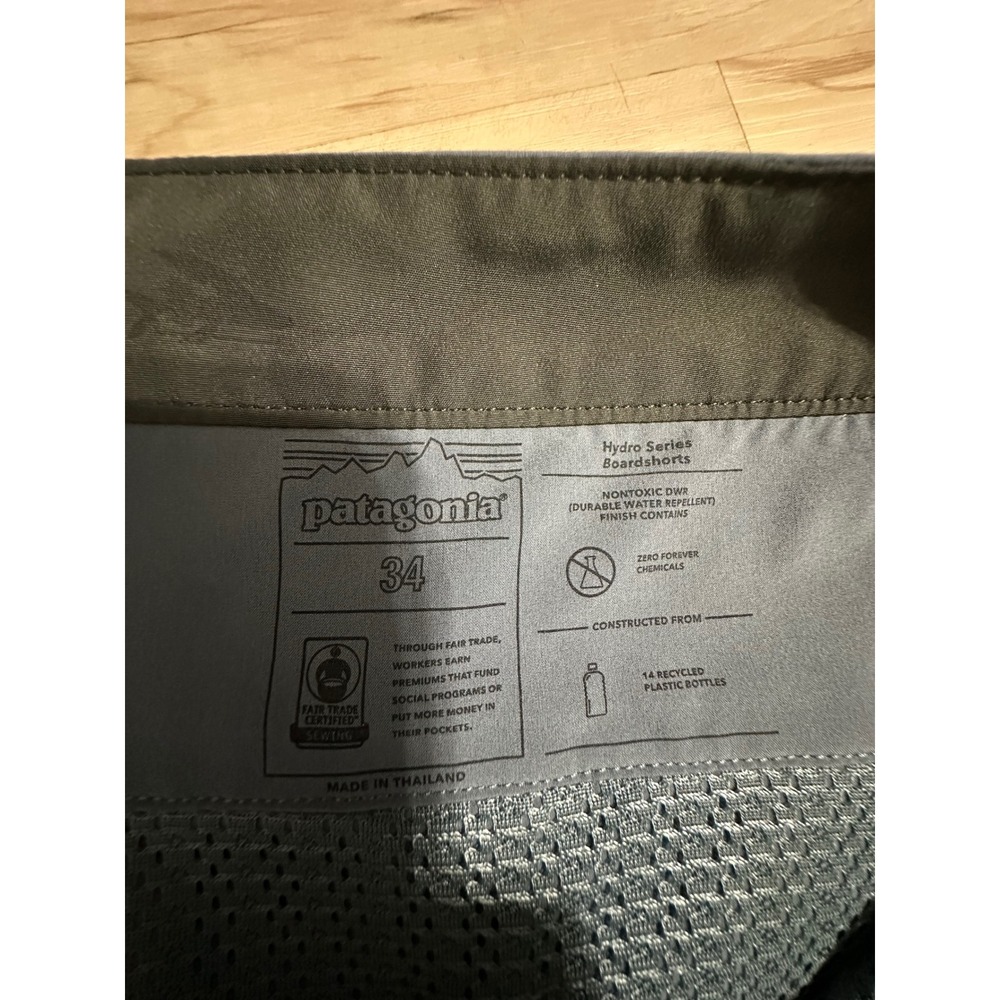 Patagonia Men's Hydropeak Hybrid Walk Shorts Size 34 Gray - Picture 4 of 8